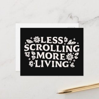 Cartão Postal Stop scrolling doomscrolling quotes aesthetic