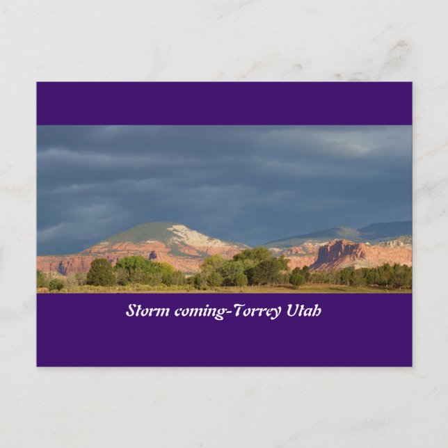 Cartão Postal Storm Coming-Torrey Utah (Frente)