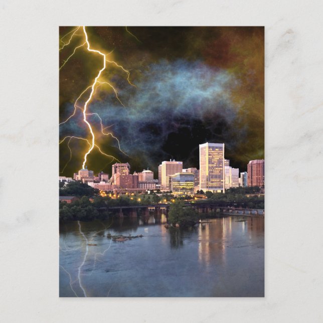 Cartão Postal Stormy Richmond Skyline (Frente)