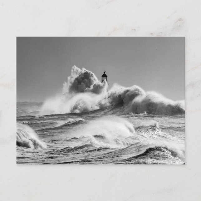 Cartão Postal Stormy Seas em Seaham (Frente)