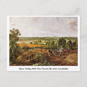 Cartão Postal Stour Valley, Com A Igreja De John Constable