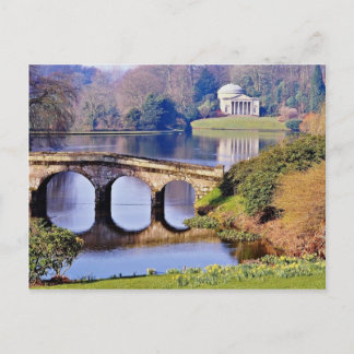 Cartão Postal Stourhead Garden, flores de Wiltshire