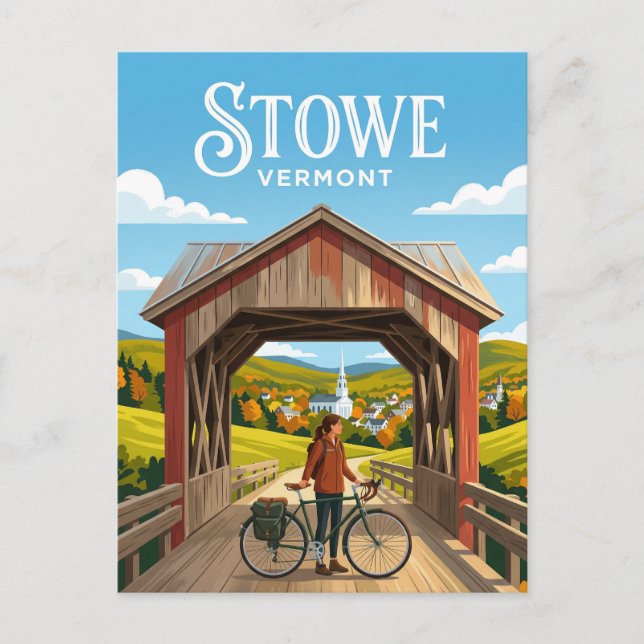 CARTÃO POSTAL STOWE EUA (Frente)