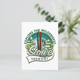 Cartão Postal Stowe Vermont, explora a poster de esqui de Wilder
