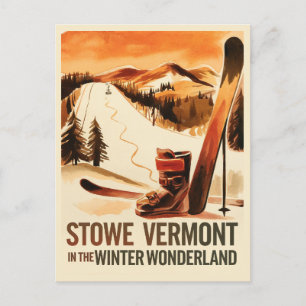 Cartão Postal Stowe Vermont na Wonderland de inverno