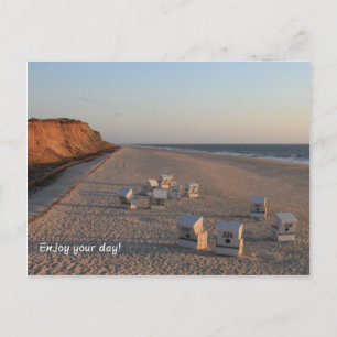 Cartão Postal Strand - Beach, Strandkorb, Sylt