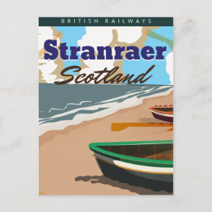 Cartão Postal Stranraer Scotland viagens vintage