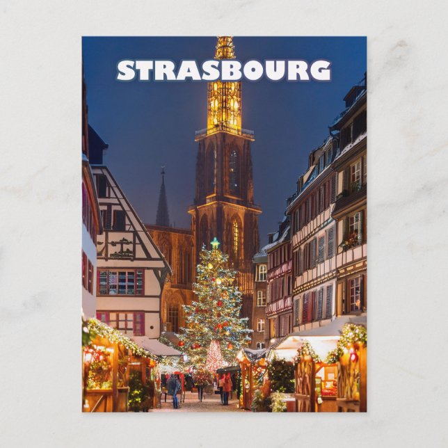 Cartão Postal Strasbourg The Capital of Christmas (Frente)