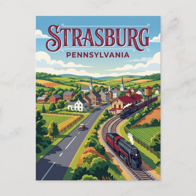 Cartão Postal Strasburg EUA (Frente)