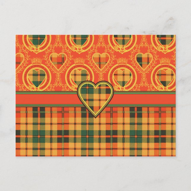 Cartão Postal Strathearn Scottish Tartan (Frente)