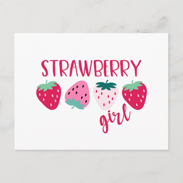 Cartão Postal Strawberry Girl (Frente)