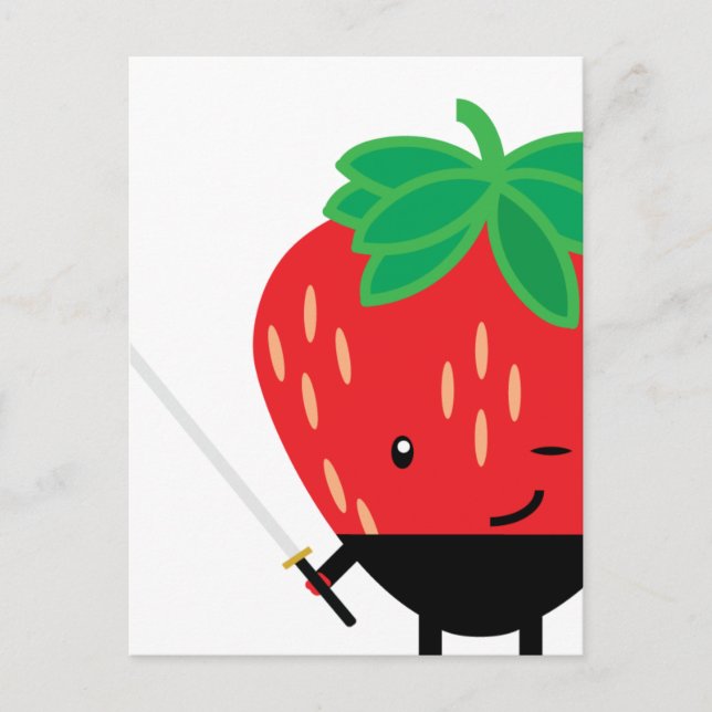 Cartão Postal Strawberry-Ninja (Frente)