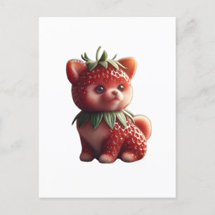 Cartão Postal Strawberry Pomeranian