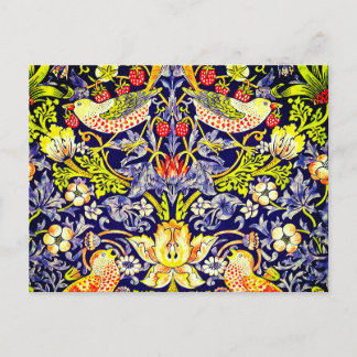 Cartão Postal Strawberry Thef Birds William Morris
