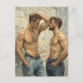 Cartão Postal Street Dialogue: A Moment of Raw Intensity