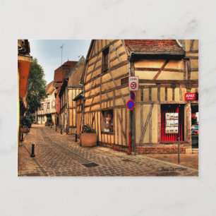 Cartão postal Street em Troyes France