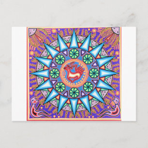 Cartão Postal String Art Geométrico Sun