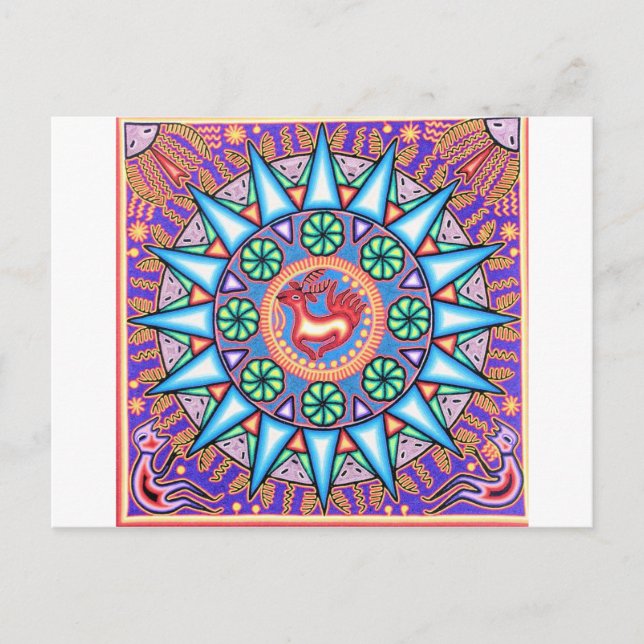 Cartão Postal String Art Geométrico Sun (Frente)