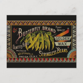 Cartão Postal String Bean Label Vegetal País