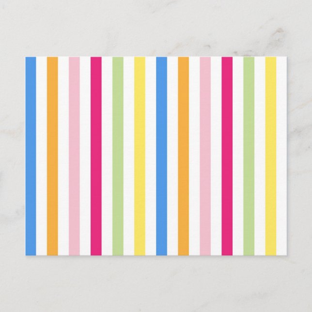 Cartão Postal Stripes Coloridas (Frente)