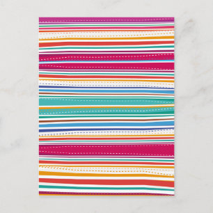 Cartão Postal Stripes Coloridas