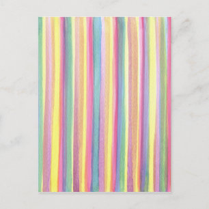 Cartão Postal Stripes de Aquarela