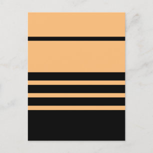 Cartão Postal Stripes Horizontais do Terracotta Preto