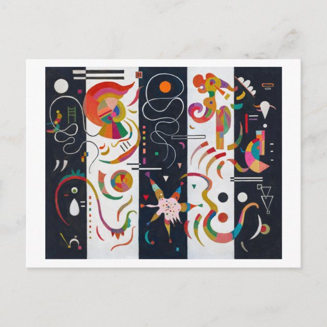 Cartão Postal Stripes, Wassily Kandinsky (Frente)