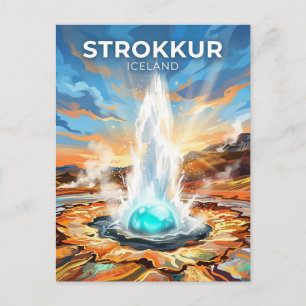 Cartão Postal Strokkur Islândia