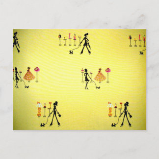 Cartão Postal Stroling With the Poochie