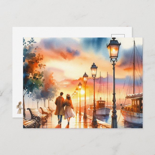 Cartão Postal Stroll de Boardwalk (Frente/Verso)