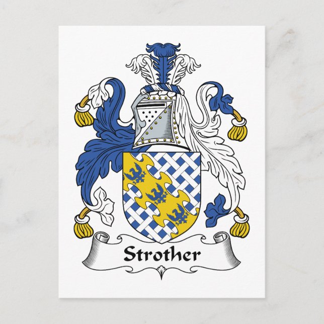 Cartão Postal Strother Family Crest (Frente)