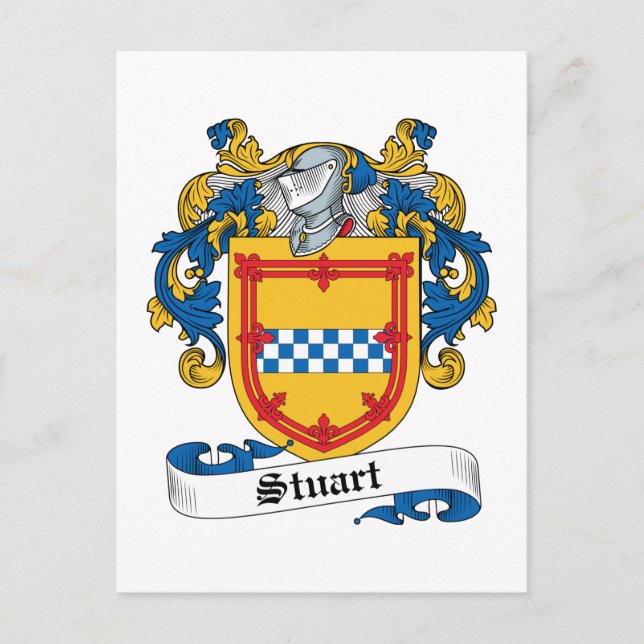Cartão Postal Stuart Family Crest (Frente)