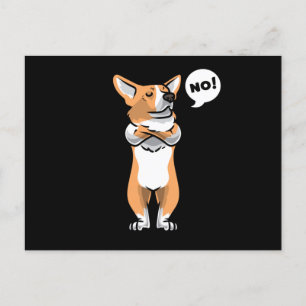 Cartão Postal Stubborn Welsh Corgi Pembroke