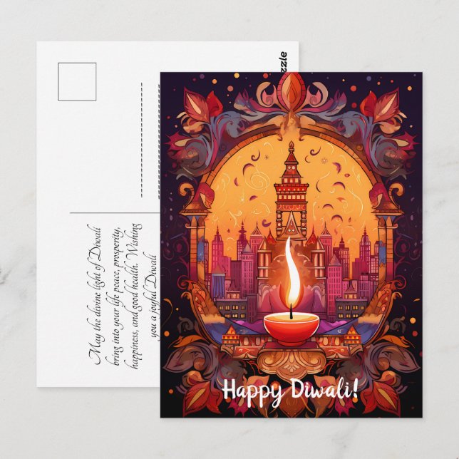 Cartão postal Stuning Diwali (Frente/Verso)