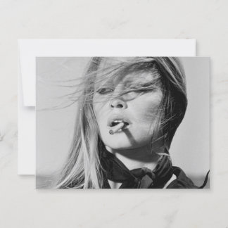 Cartão Postal Stunning Brigitte Bardot B&W Portrait Postcard