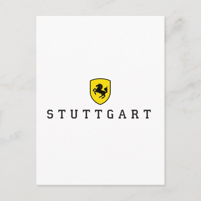 Cartão Postal Stuttgart Crest (Frente)