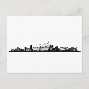 Cartão Postal Stuttgart Stadt Skyline - Postkarte