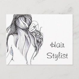 Cartão Postal Stylist para o cabelo