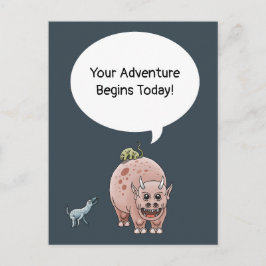 Cartão Postal Sua Aventura Começa Hoje