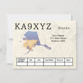Cartão Postal Sua Foto do Alaska Shaped Cutout Personalizado QSL