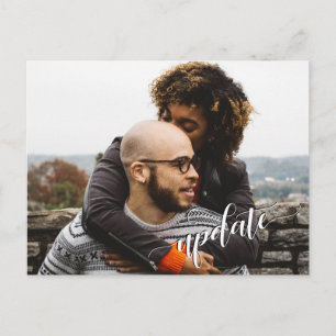 Cartão Postal Sua Foto + Texto "Atualização" Casamento Adiado