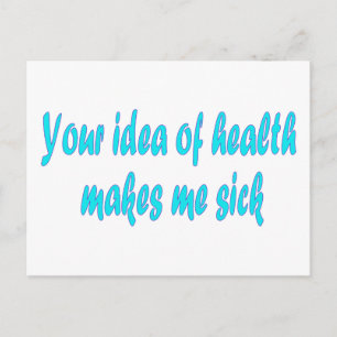 Cartão Postal Sua ideia de saúde