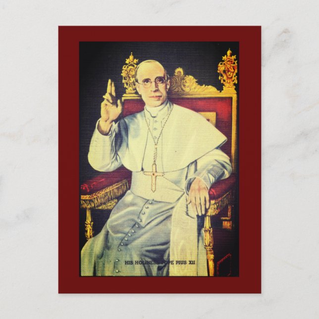 Cartão Postal Sua Santidade o Papa Pius XII - Igreja Católica (Frente)