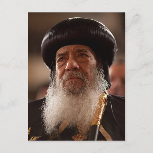 Cartão Postal Sua Santidade o Papa Shenouda III (Frente)