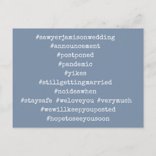 Cartão Postal Suas 12 Hashtags Mais Importantes Adiaram Casament