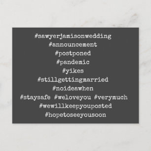 Cartão Postal Suas 12 Hashtags Mais Importantes Adiaram Casament