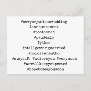 Cartão Postal Suas 12 Hashtags mais importantes Black White post