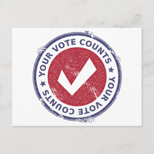 Cartão Postal suas contagens de votos