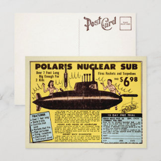 Cartão Postal Subcartão postal nuclear Vintage